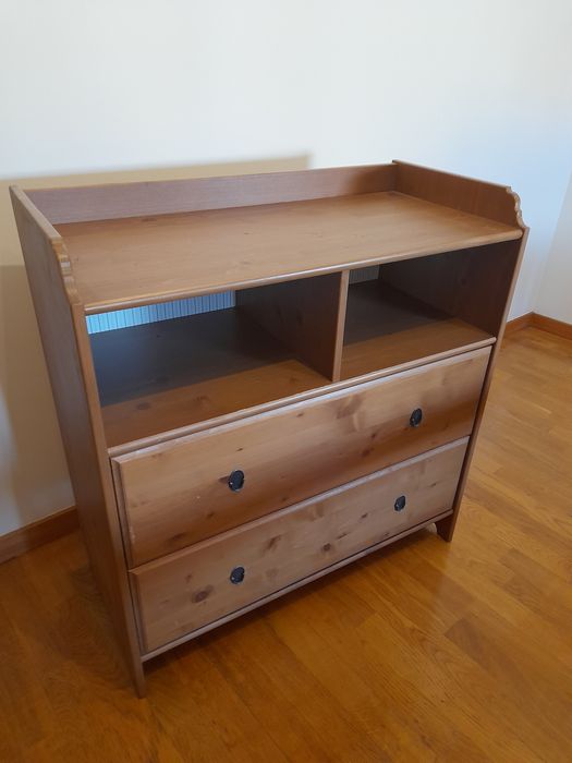 Berço Móvel Apoio Cama Dupla Cómoda Arca Sundvik Bebé Quarto