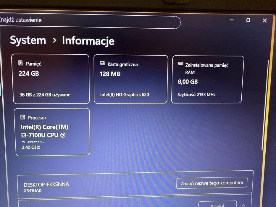 Laptop ASUS  sprzedam