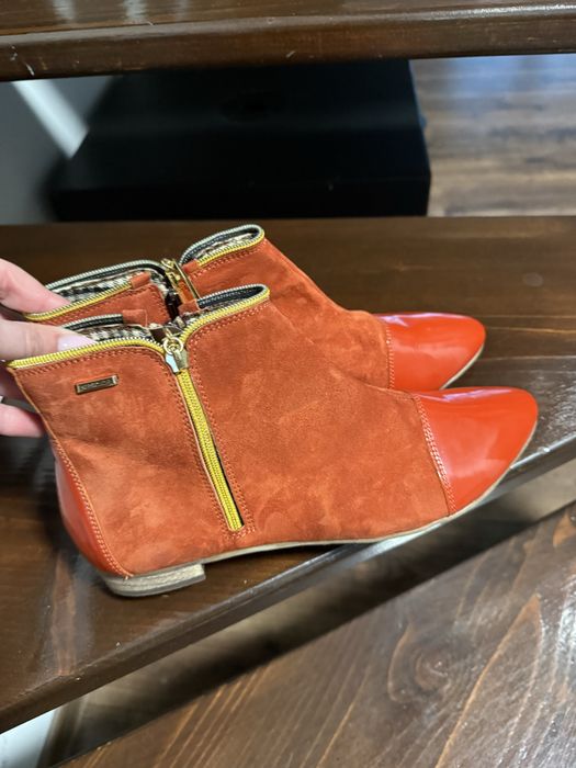 Skórzane Botki firmy Neścior nowe r.40