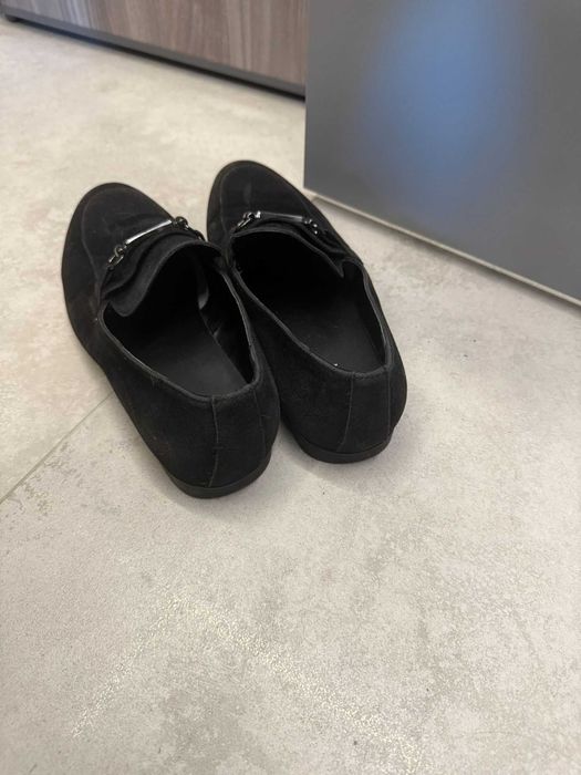 Buty męskie mokasyny zamszowe eleganckie rozmiar 44,5