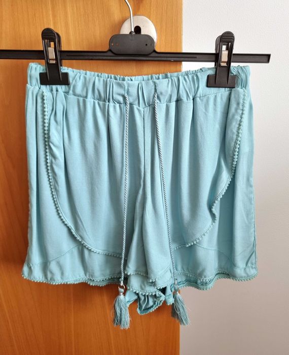 Calções azuis Primark 100% viscose, tamanho 36 - nunca usados