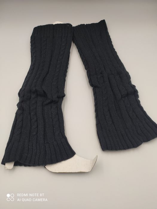 Ocieplacze getry czarno białe