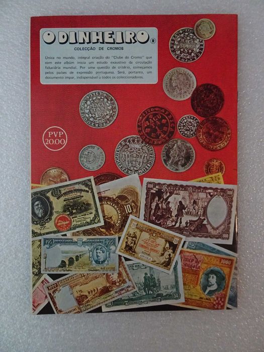 Caderneta de cromos vazia - Clube do Cromo - O Dinheiro - A História