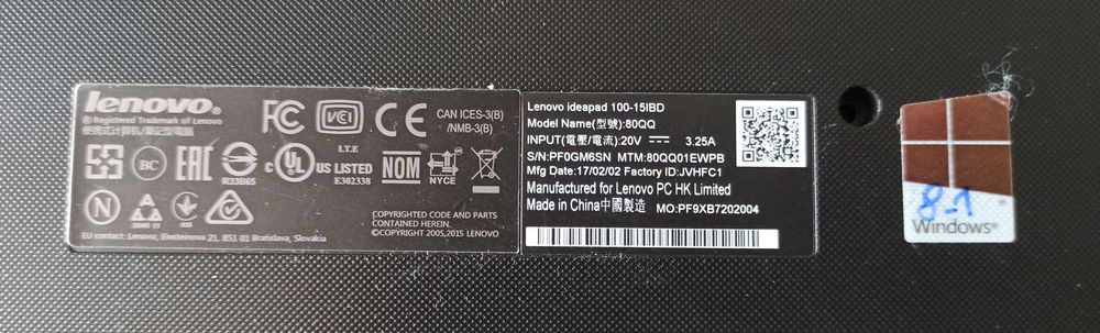laptop notebook Lenovo 15,6" LED Windows 8,1 Intel Core 4 GB zasilacz