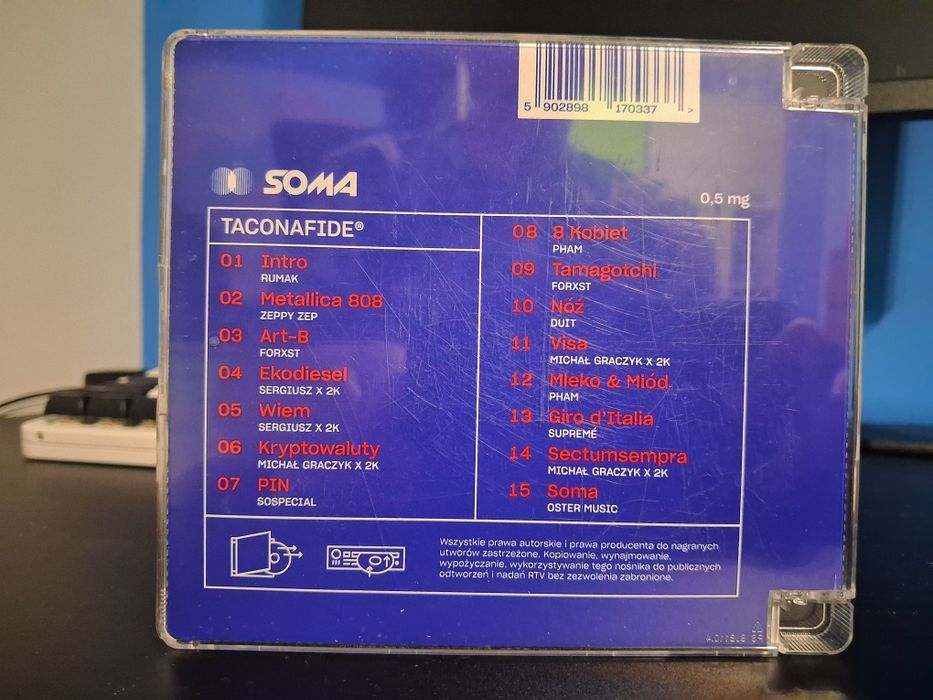 Płyta CD "Soma 0,5mg" duetu TACONAFIDE
