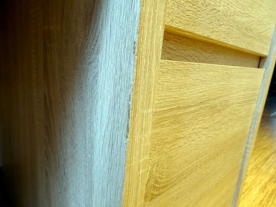 Biurko Kaspian 120 cm BRW z drzwiami i szufladą dąb sonoma