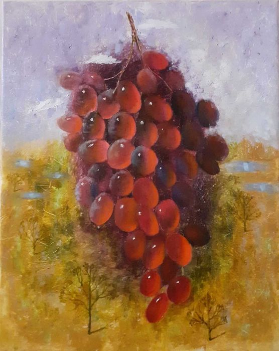 Картина виноград, олія, полотно 50х40 см, на подарунок