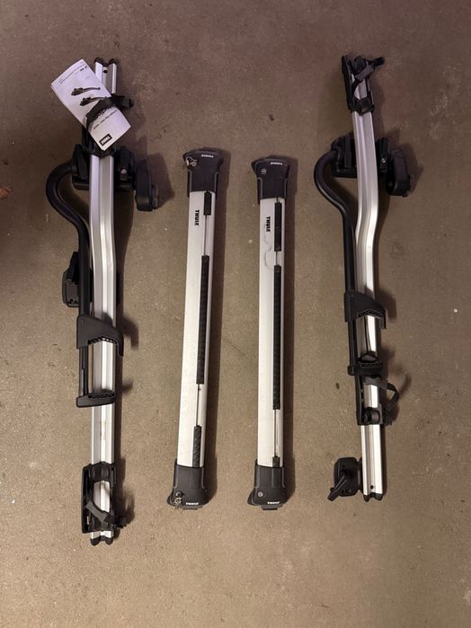 Barras de Tejadilho Thule WingBar Edge 77-86cm & Thule Pro Ride 598