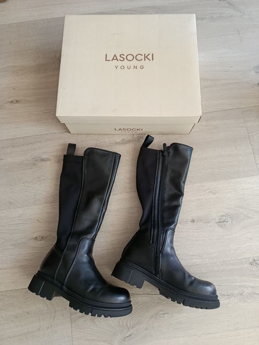 Buty Kozaki dziewczęce rozmiar 32 nr wkładki 19,5cm