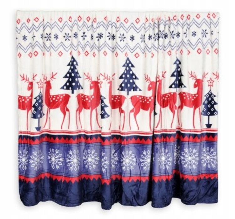 Koc Świąteczny Narzuta Łóżko Gruby Miękki Ciepły Dwuosobowy 200x220cm