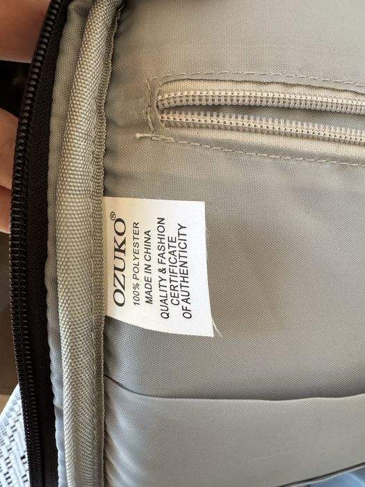Plecak na ramię Ozuko kolor khaki zabezpieczenia podczas podróży