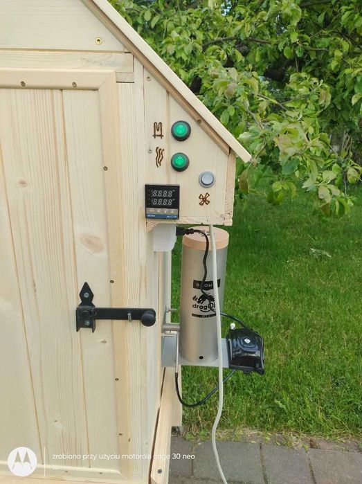 NOWA wędzarnia elektryczna drewniana, ręczna robota, gotowa do użytku