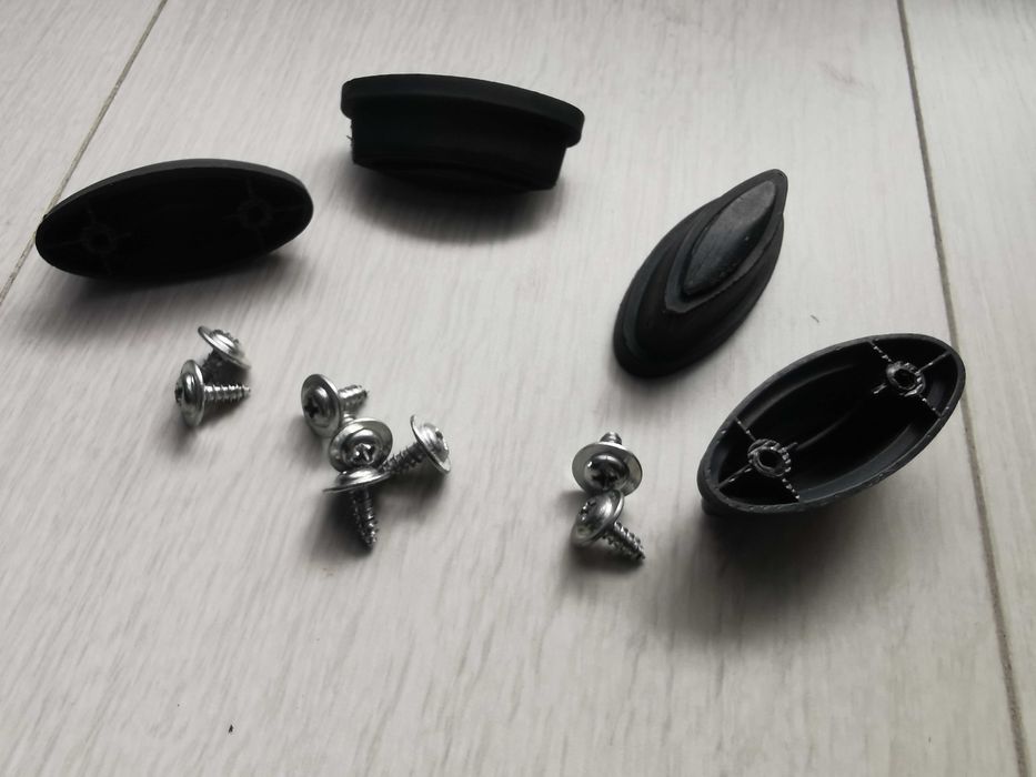 Stópki do walizki 5,5x2cm, nóżki bagażowe, czarne - 4 szt