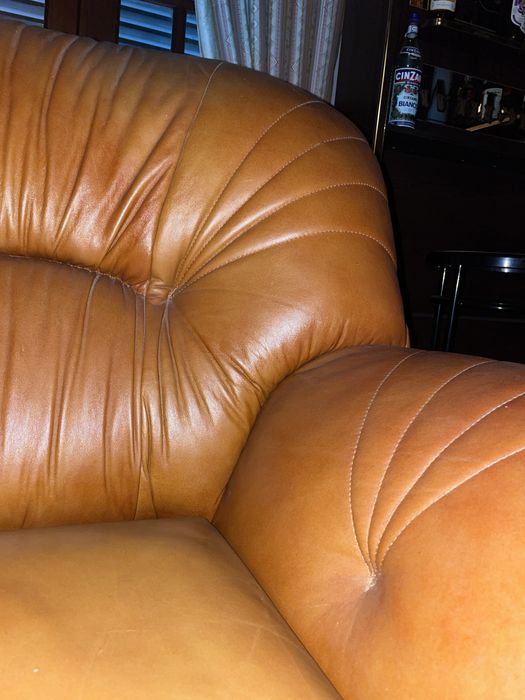 Conjunto de Sofa de Pele verdadeira