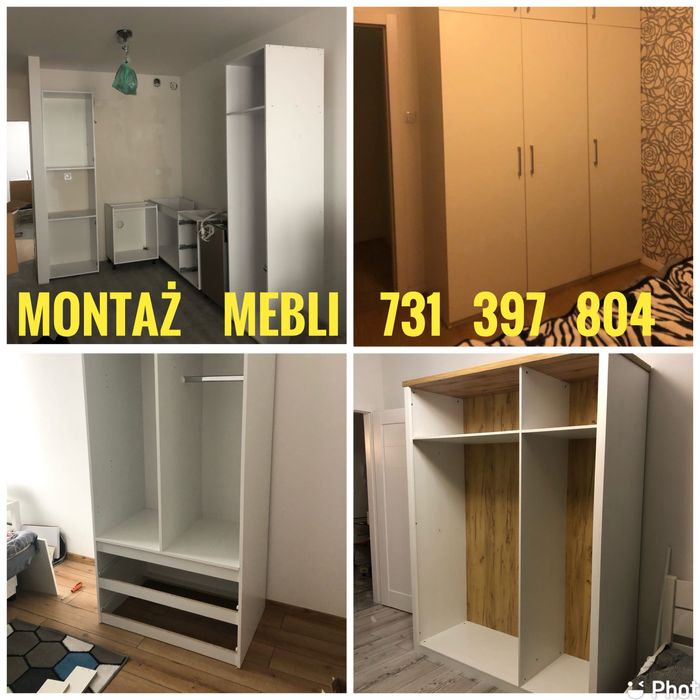 Montaz mebli, montaz listew przypodlogowych,cokolow, pranie mebli