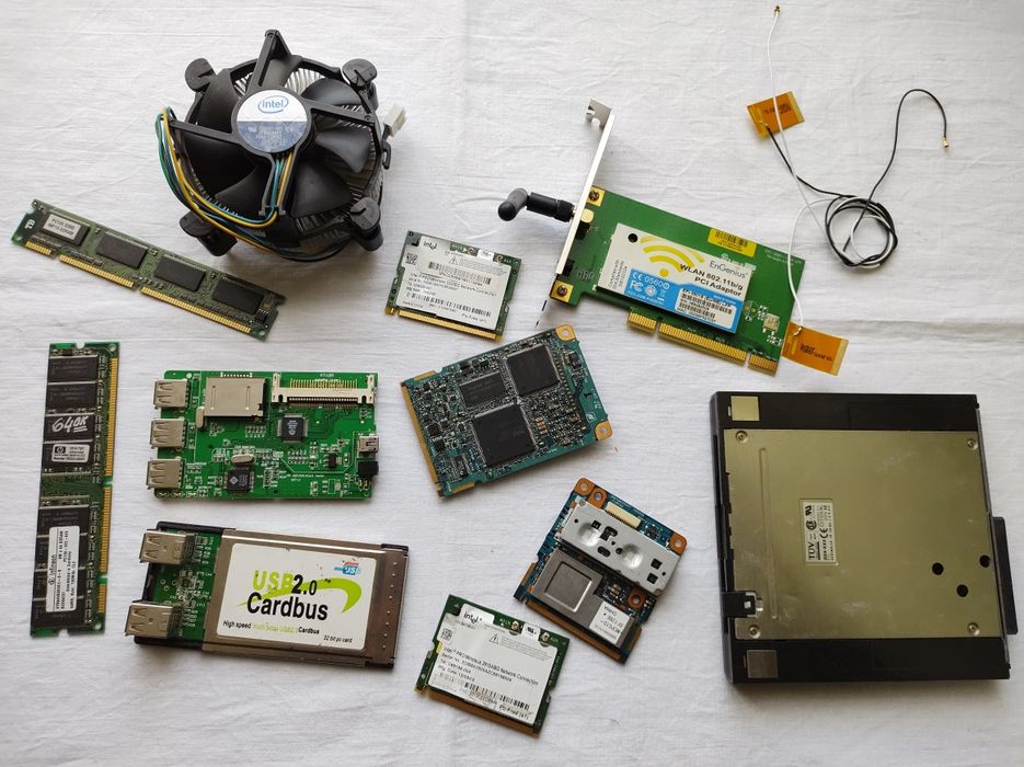 Części komputerowe stary komputer zestaw