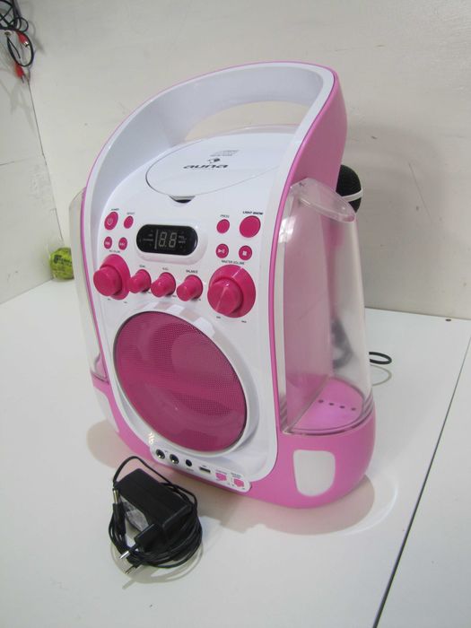 Zestaw karaoke dla dzieci CD USB MP3 strumień wodny LED Auna