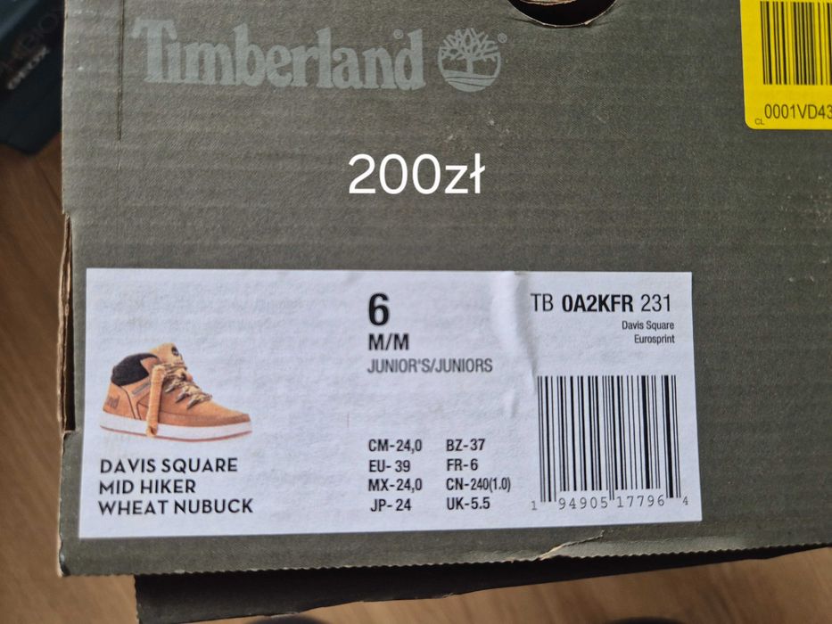 Timberland r.39 trzewiki chłopięce