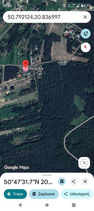 Sprzedam działkę  13ar 696-247-211