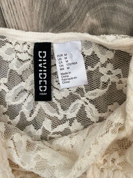 Koronowe kremowe body h&m