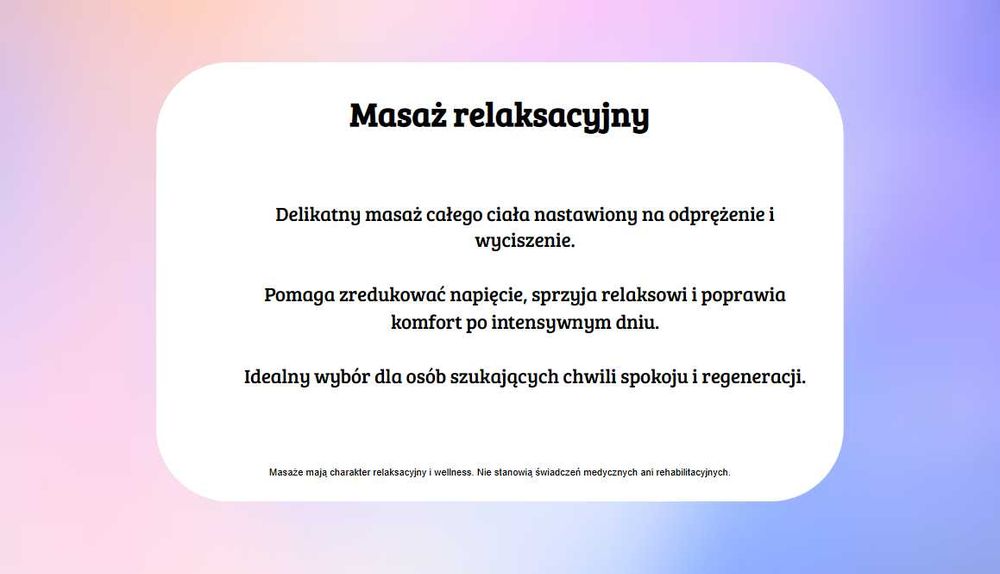 Masaż Opole i okolice z dojazdem