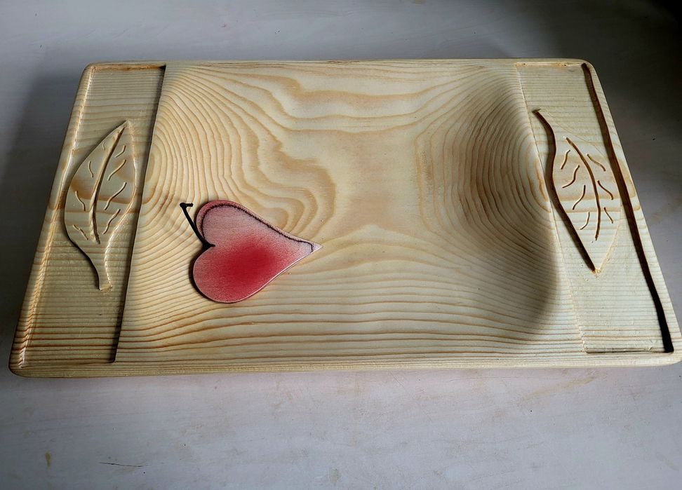 Korytka drewniane niecki rzeźbione TACA góralska na mięso i jedze 45