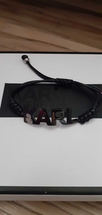 Bransoletka marki Karl Lagerfeld.  Nowa. Logo w czarnym kolorze.