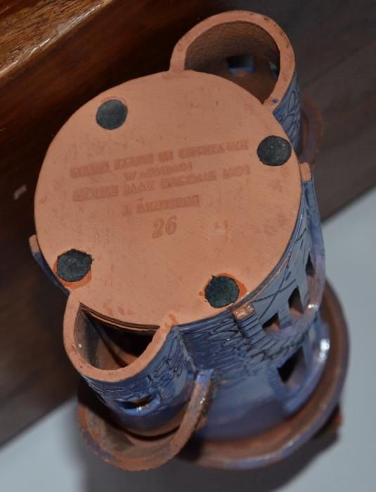 Casa Cerâmica Vidrada–Suporte Incenso em Cone + Teelight - Lituânia