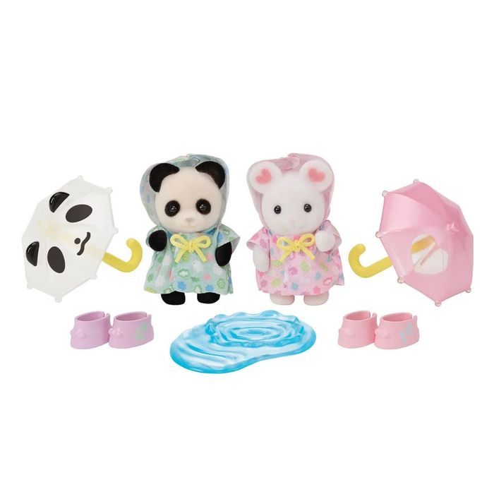 Ігровий набір Sylvanian Families Малюки прогулянка під дощем 5748 (5748) з парасольками