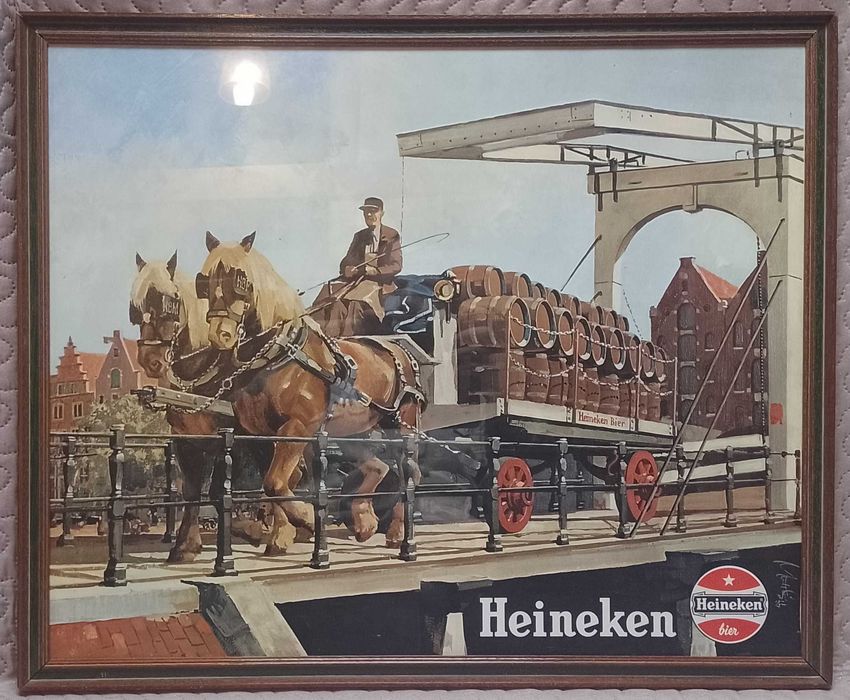 Heineken - reklama Amsterdam Magere Brug vintage lata 1960/70