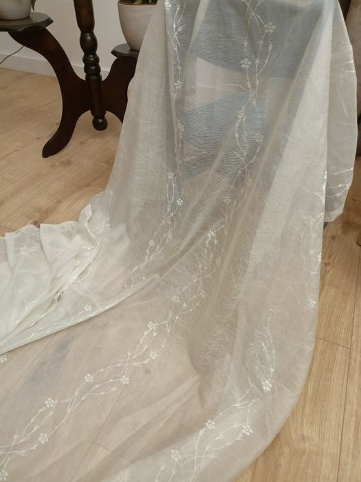 Firanka Leroy Merlin ecru 4  sztuki na żabki