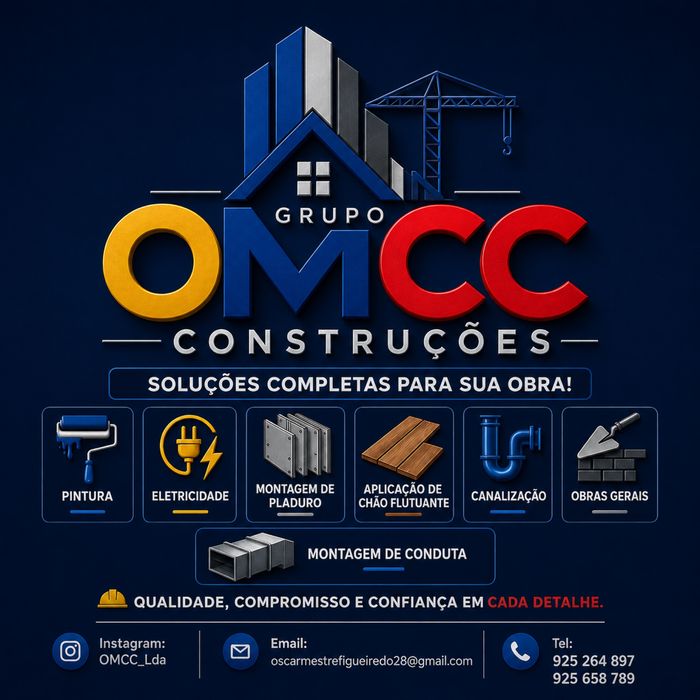 GRUPO OMCC CONSTRUÇÕES | Orçamentos Grátis - Pintura, Eletricidade, Pladuro e Mais