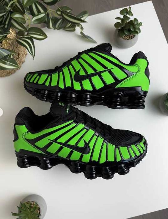 (БЕЗ ПЕРЕДОПЛАТИ)Nike Shox TL Black Termo Green найк чорнозелені термо