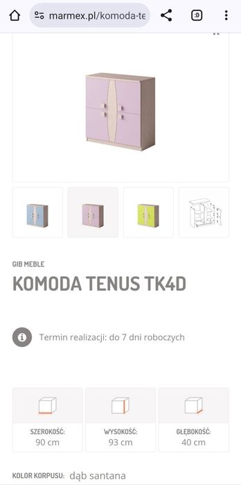 Komody GIB Tenus – idealne do pokoju dziewczynki