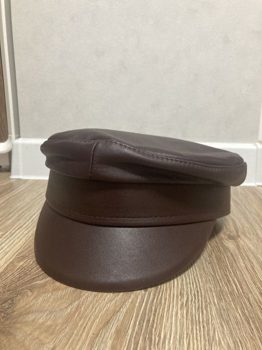 Шкіряна фуражка / кепка жіноча Нова, розмір М