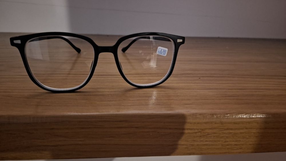 Nowe okulary -2.00 czarne ramki mat