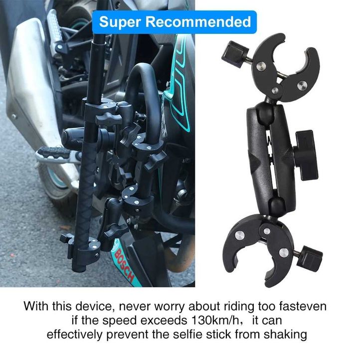 Uchwyty na kijek motocyklowy do kamer sportowych GoPro Insta360 DJI