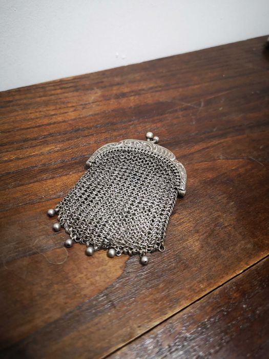 Bolsa porta moedas | malha de prata