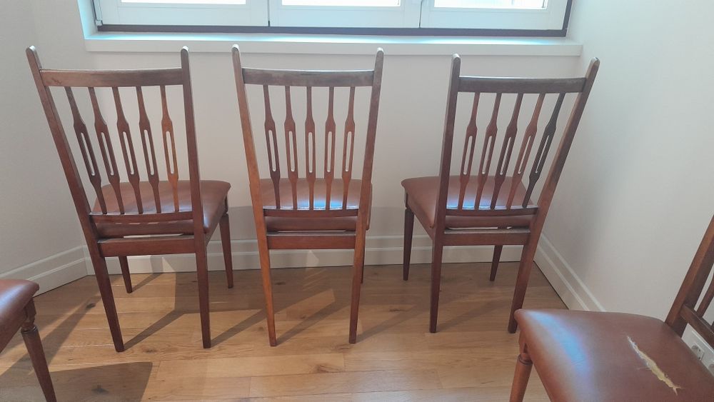 6 Cadeiras vintage anos 70 precisam restauro