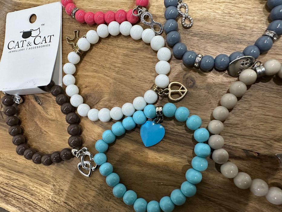 Bransoletki zestaw kulki kolorowe