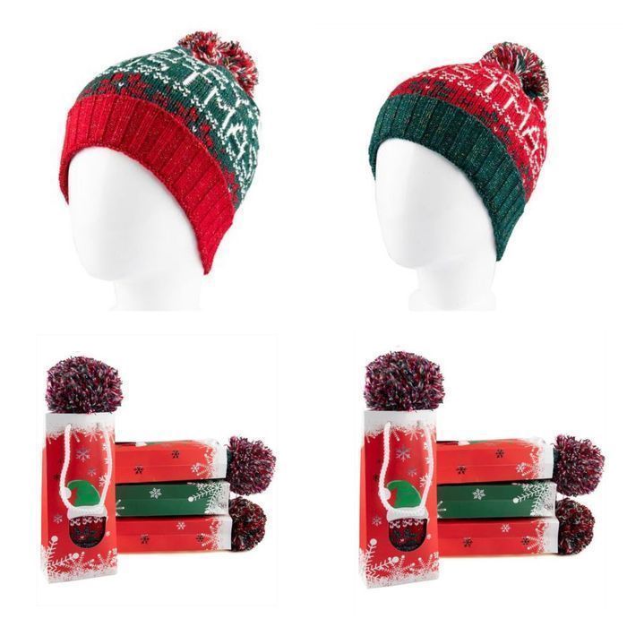 Шапка зимняя теплая зеленая красная белая женская мужская Новогодняя