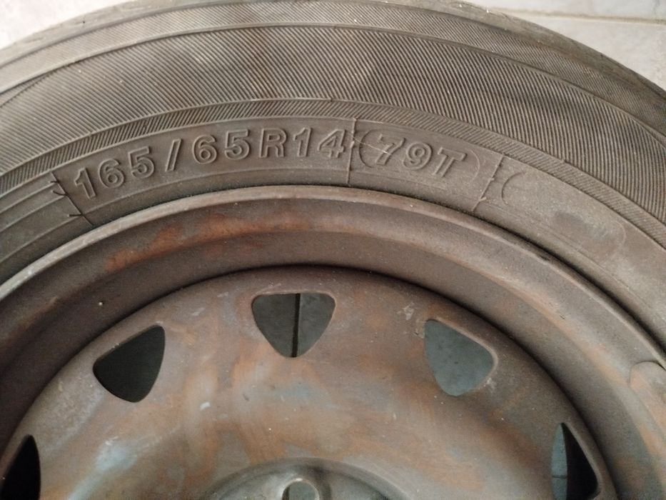 4 Jantes de ferro 14" com tampão Fiat