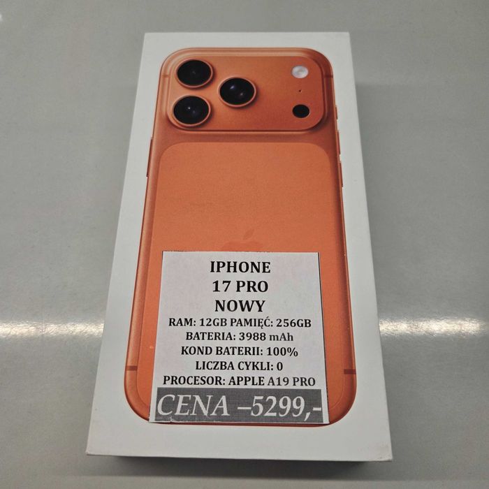iPhone 17 Pro 256GB NOWY Topcase Vivo *Raty 0%