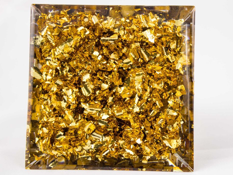 Piękna Piramidka Orgonit Tygrysie Oko Miedź Energia Finanse 6 cm