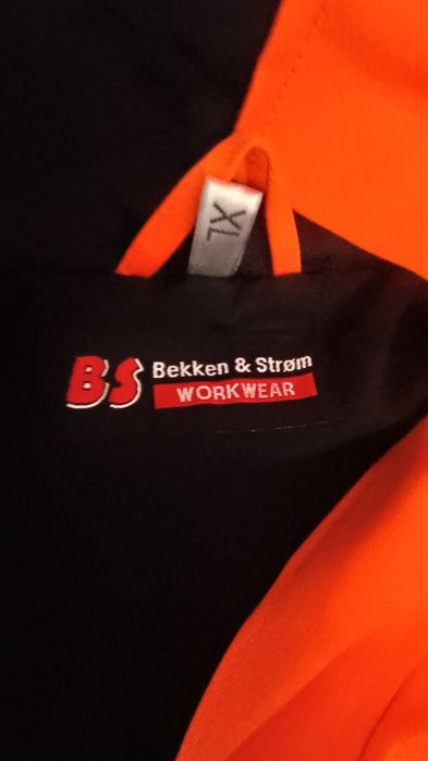 Kurtka robocza zimowa XL gruba pomarańczowa z odblaskami