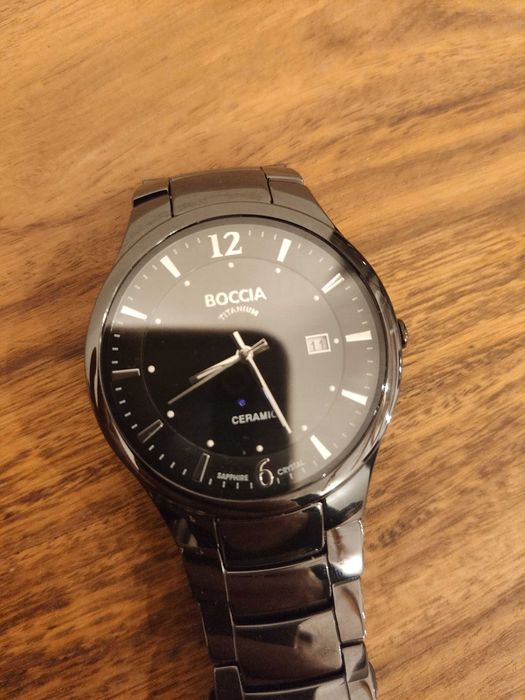 Mała WADA Zegarek Boccia Titanium 3572-02 ceramika Szkło szafirowe