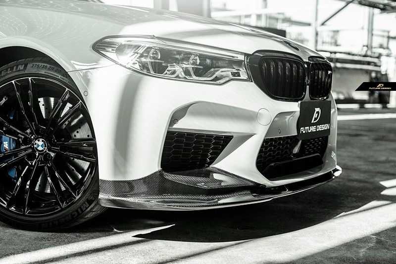 карбоновий сплитер губа BMW M5 F90 Стиль 3D передня накладка на бампер
