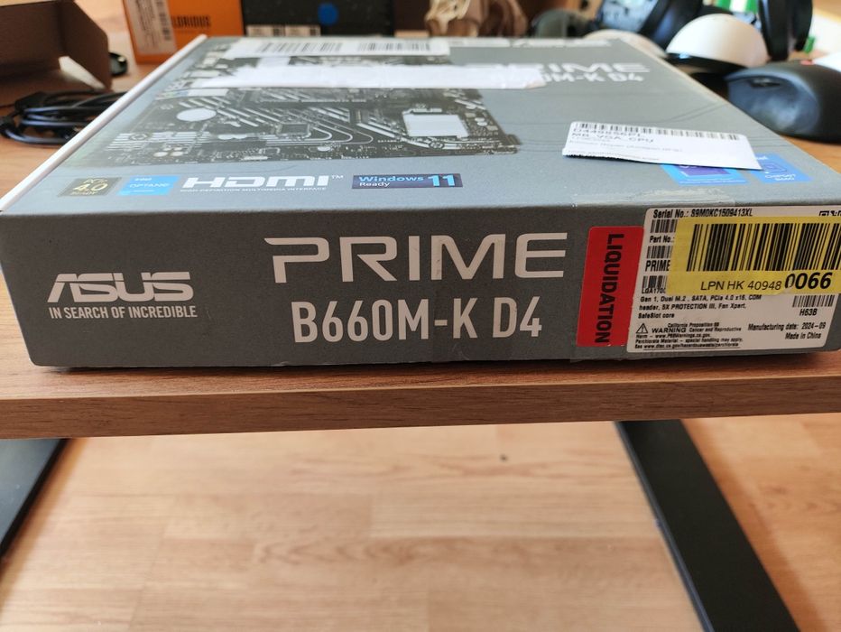 ASUS PRIME B660M-K D4 (LGA1700) – Uszkodzony Socket / Pogięte Piny