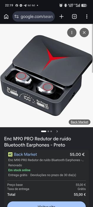 Fones  M90 pro  novos