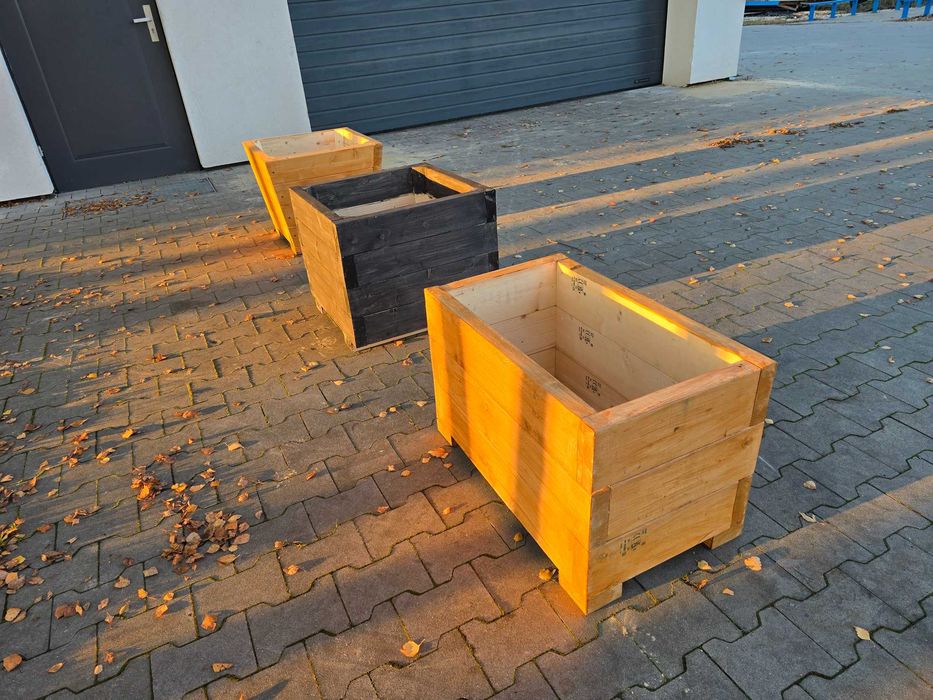 Donica drewniana 40x70 Solidna Gruba Duża